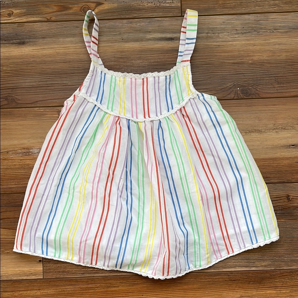 Mini Boden Rainbow Camisole with Flowy Silhouette